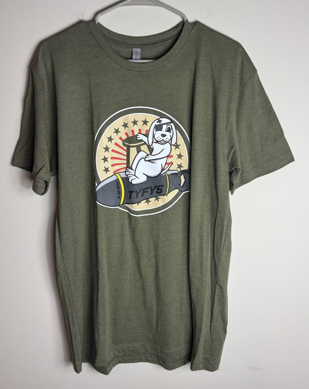Next Level Apparel Large Olive Cotton Blend T-Shirt Myheroes